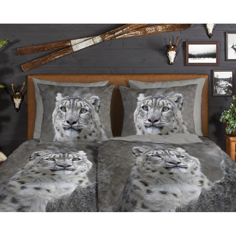 Flonel Sengesæt Cheetah med vildkat fra MytrendyHome.dk