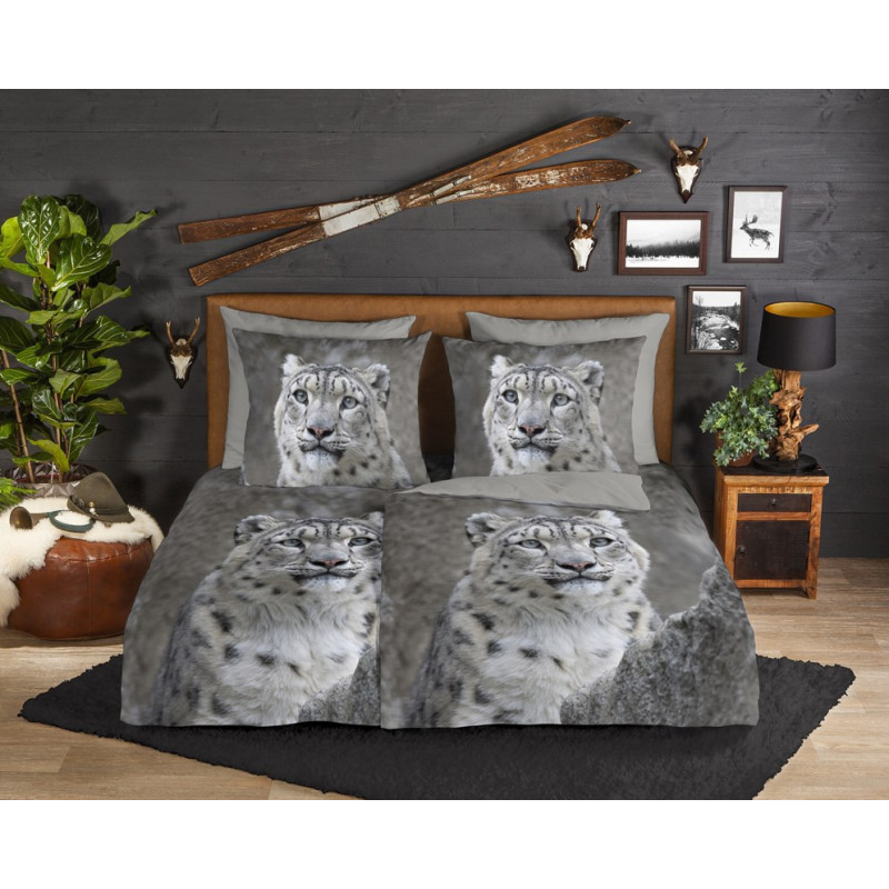 Flonel Sengesæt Cheetah med vildkat fra MytrendyHome.dk