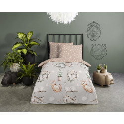 Børnesengetøj Catlife i bomuld med lille katte fra MyTrendyHome.dk