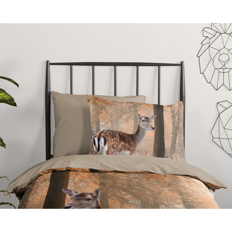 Sengesæt Efterår hjorte i 100% bomuld med hjort på fra MyTrendyHome.dk