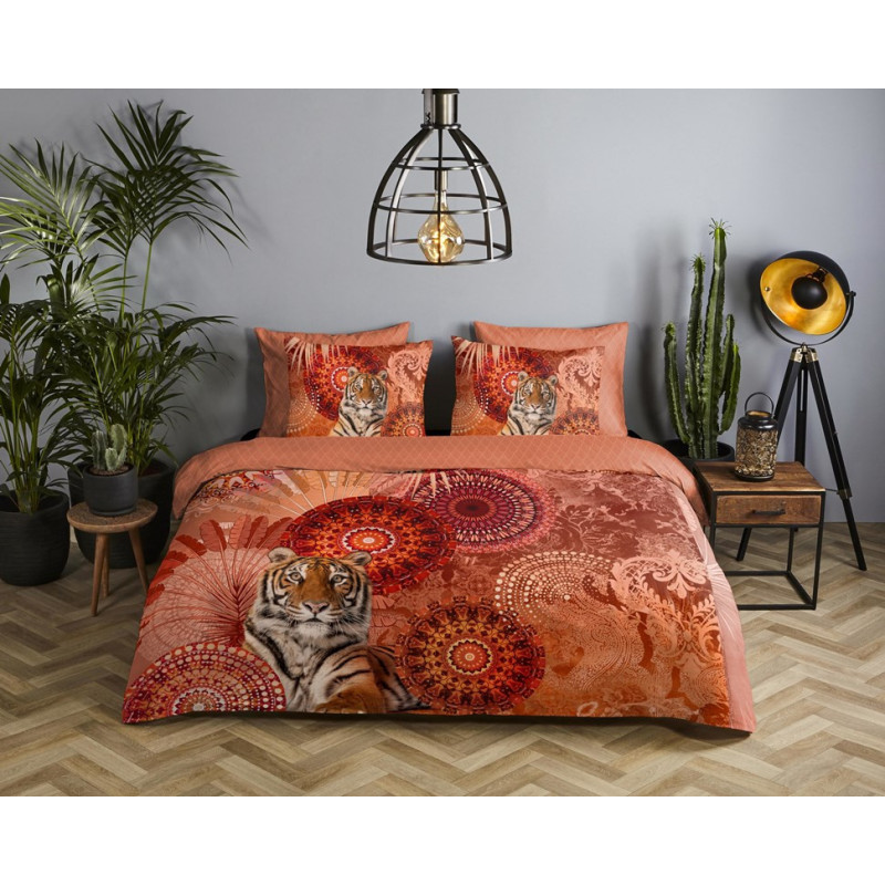Bomuldssatin sengetøj Anakin med mandala og tiger ornament fra MytrendyHome.dk