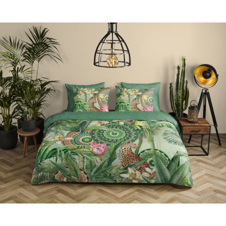 Bomuldssatin sengetøj Abhita med mandala ornament fra MytrendyHome.dk
