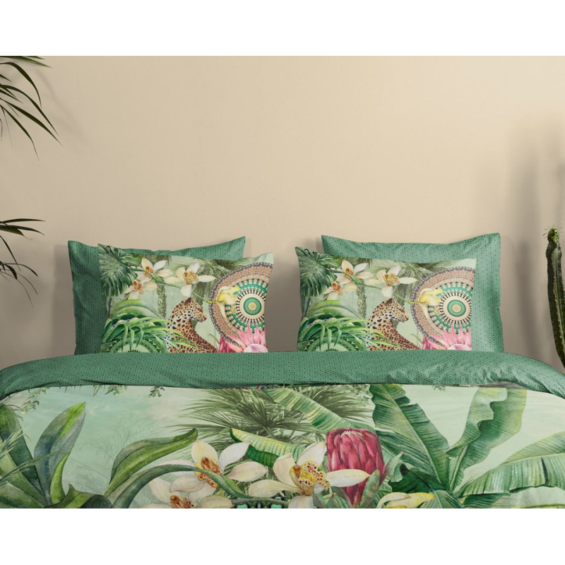 Bomuldssatin sengetøj Abhita med mandala ornament fra MytrendyHome.dk