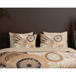 Bomuldssatin sengetøj Raeni med mandala og leopard ornament fra MytrendyHome.dk