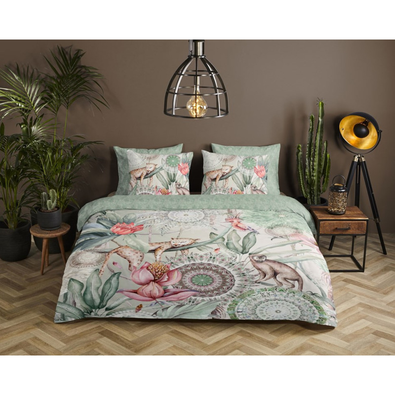 Bomuldssatin sengetøj Wajan med mandala ornament fra MytrendyHome.dk
