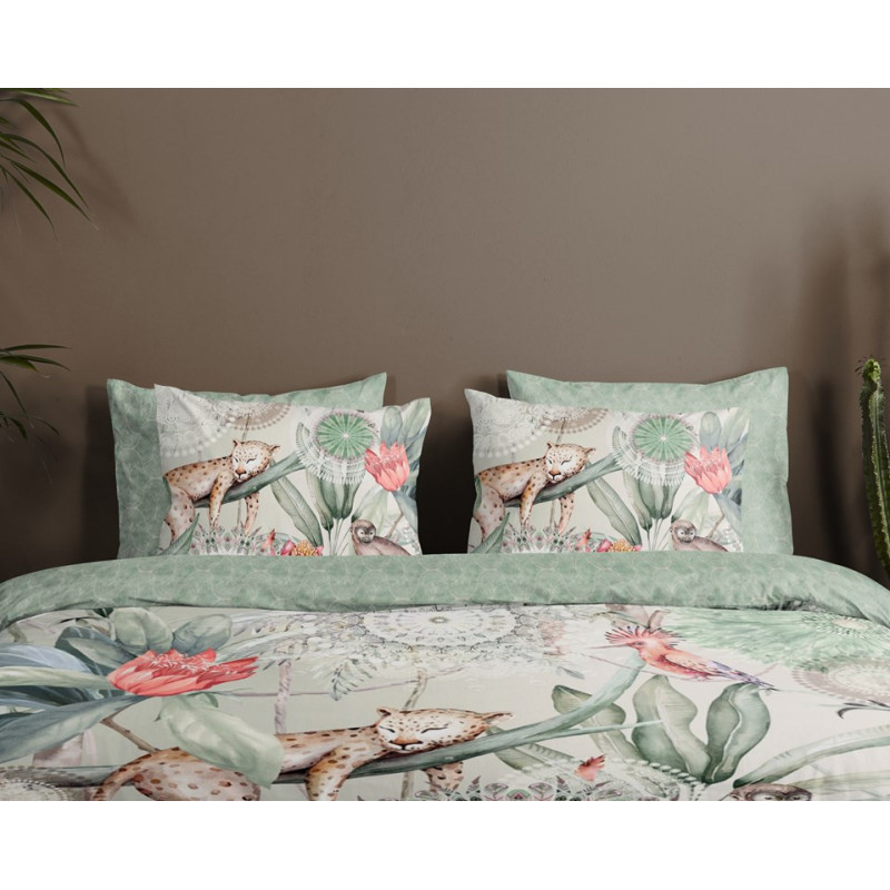 Bomuldssatin sengetøj Wajan med mandala ornament fra MytrendyHome.dk