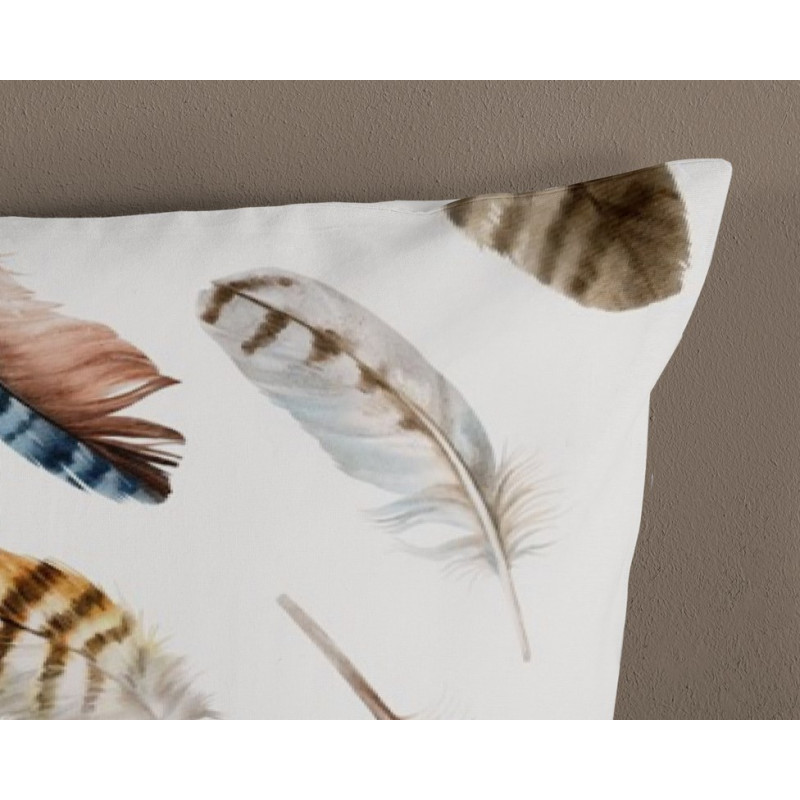 Sengesæt Feather Sand med multifaver fjer i bomuld fra MyTrendyHome.dk