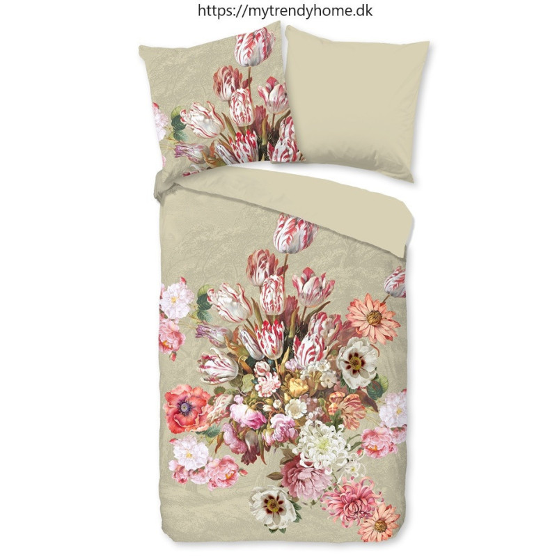 Sengesæt Miranda med haveblomster og tulipaner fra MyTrendyHome.dk
