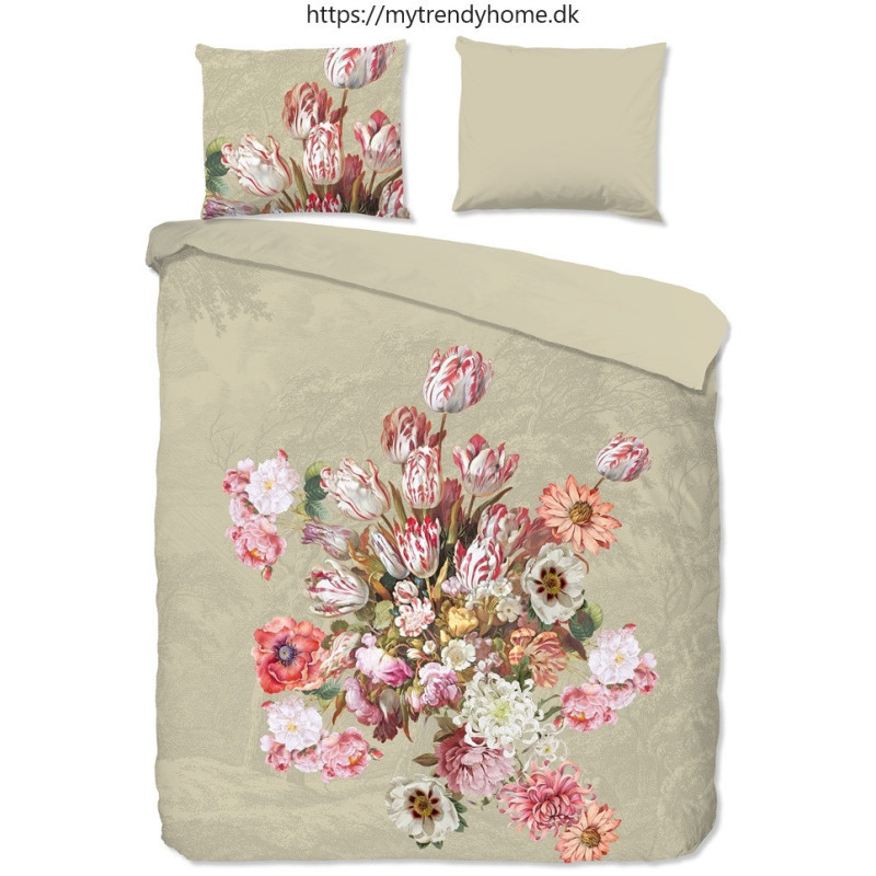 Sengesæt Miranda med haveblomster og tulipaner fra MyTrendyHome.dk