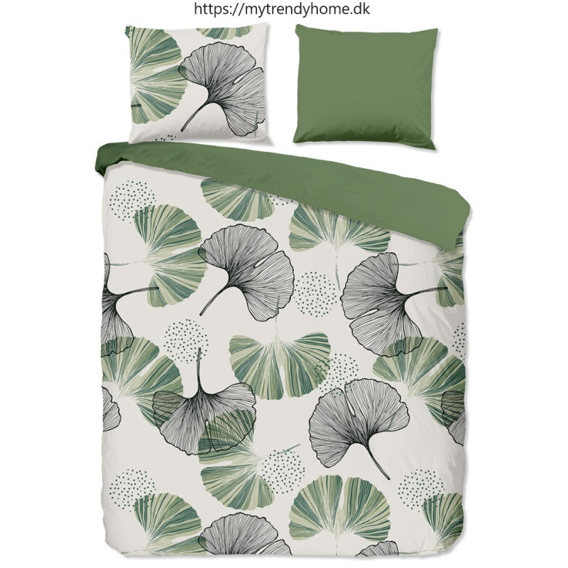 Sengesæt Ginkgo, Grøn med binkgo blade fra MyTrendyHome.dk