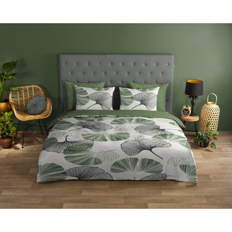 Sengesæt Ginkgo, Grøn med binkgo blade fra MyTrendyHome.dk