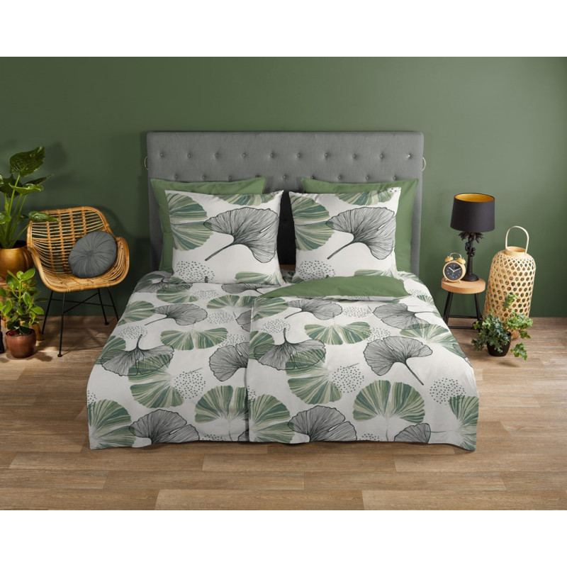 Sengesæt Ginkgo, Grøn med binkgo blade fra MyTrendyHome.dk