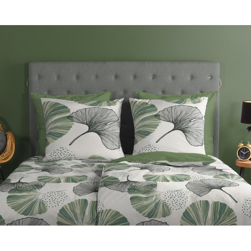 Sengesæt Ginkgo, Grøn med binkgo blade fra MyTrendyHome.dk