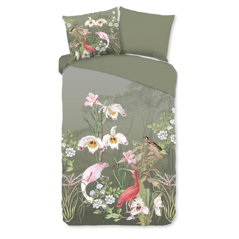 Sengesæt Lesli med eksotiske blomster i ren bomuld fra MyTrendyHome.dk