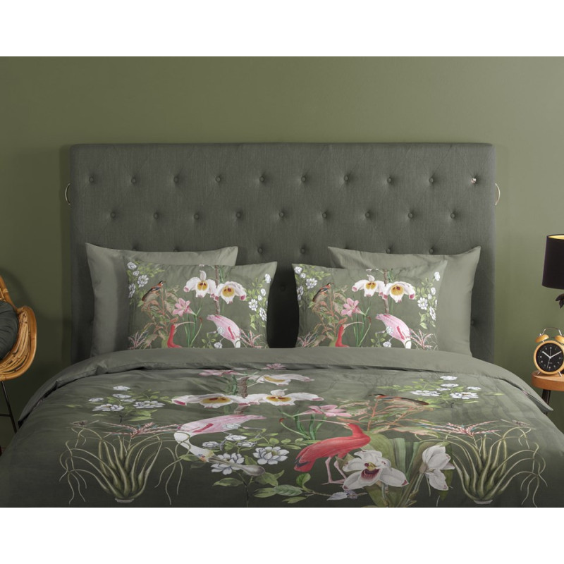 Sengesæt Lesli med eksotiske blomster i ren bomuld fra MyTrendyHome.dk
