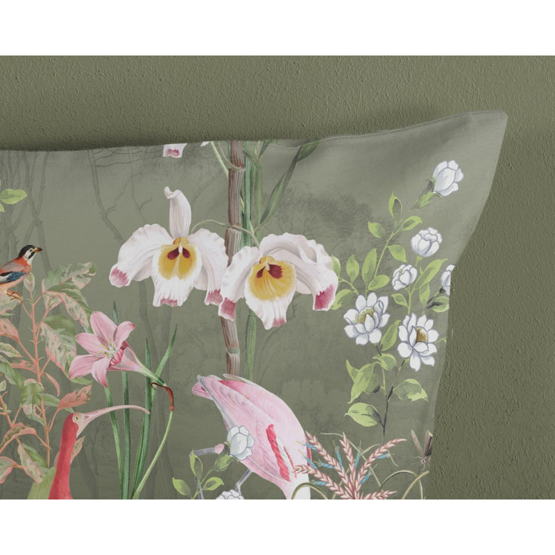 Sengesæt Lesli med eksotiske blomster i ren bomuld fra MyTrendyHome.dk