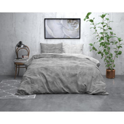Flonel sengesæt Washed Cotton Grå fra MyTrendyHome.dk