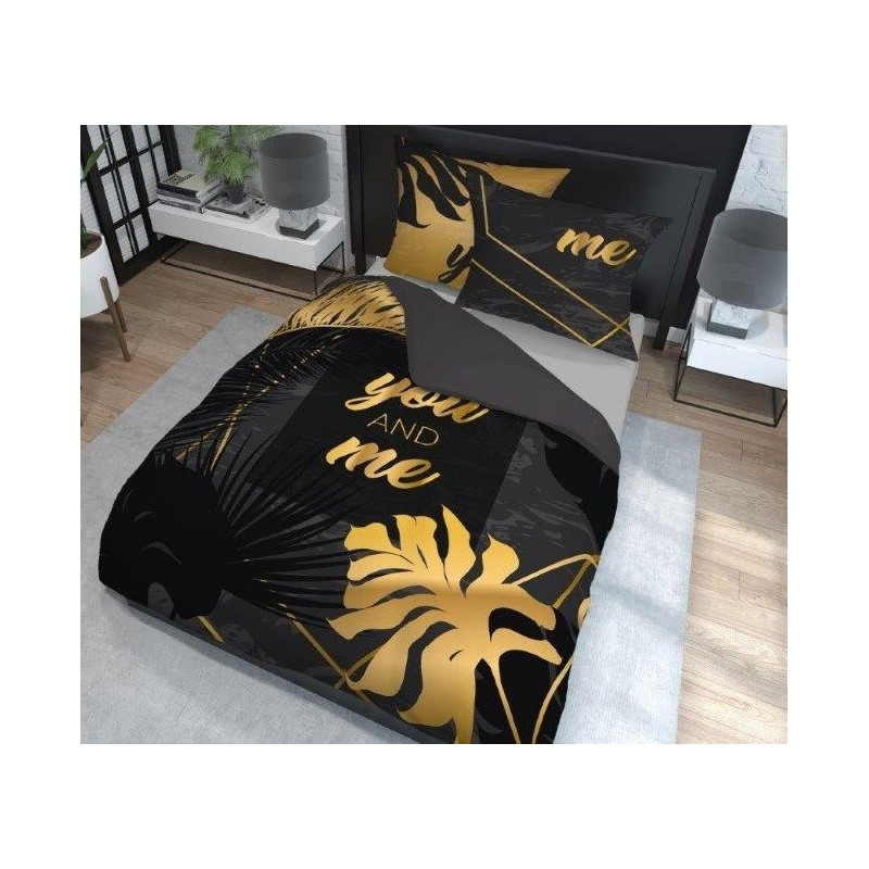 Sengesæt You & Me, Black/Gold fra MyTrendyHome.dk