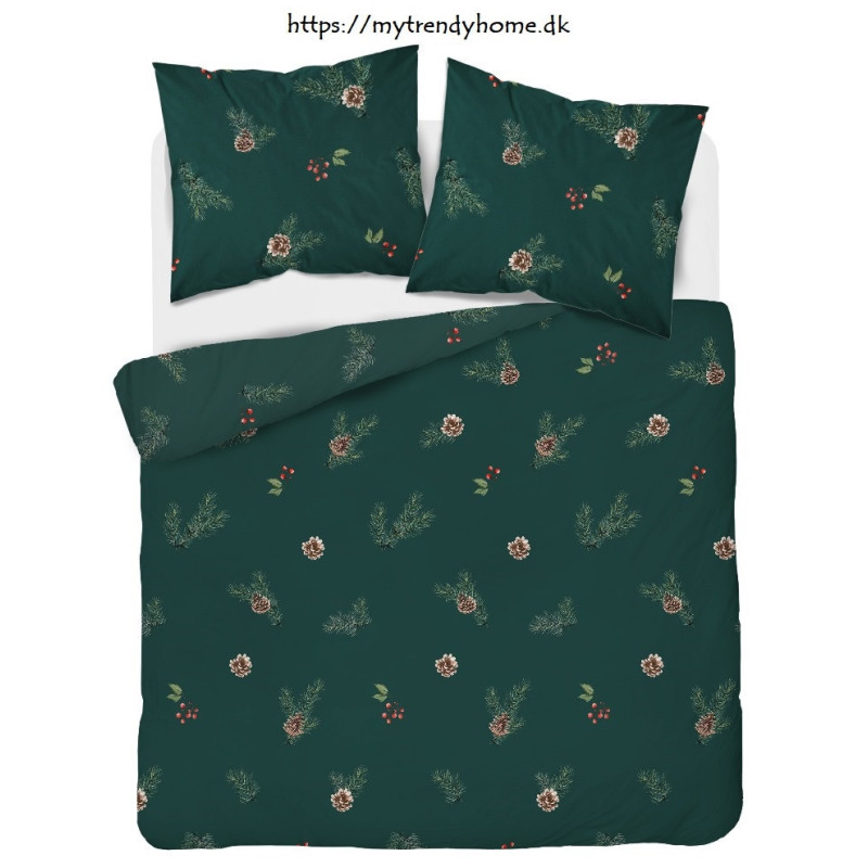 Julesengesæt Hvid Jul med julemotiv i ren bomuld fra MyTrendyHome.dk