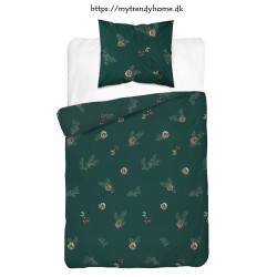 Julesengesæt Hvid Jul med julemotiv i ren bomuld fra MyTrendyHome.dk