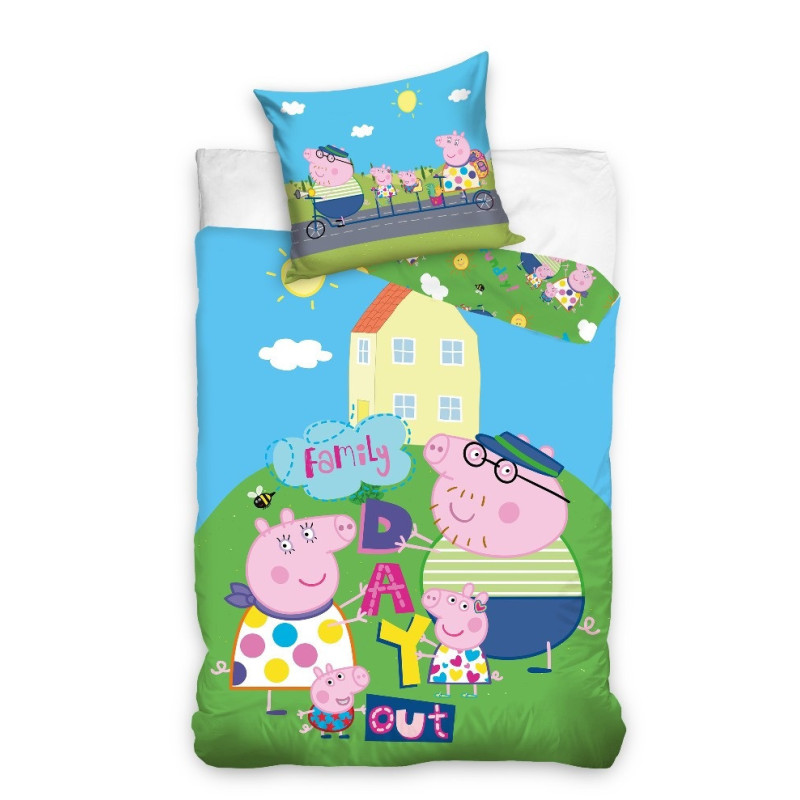Junior sengetøj Gurli Gris Family med Peppa Gris fra MyTrendyHome.dk
