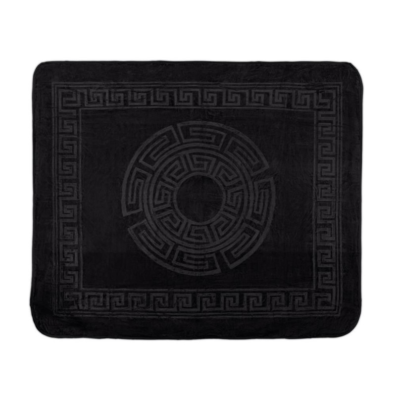  Fløjlsblødt og lækkert Fleece Blanket Zeta Sort fra MyTrendyHome.dk