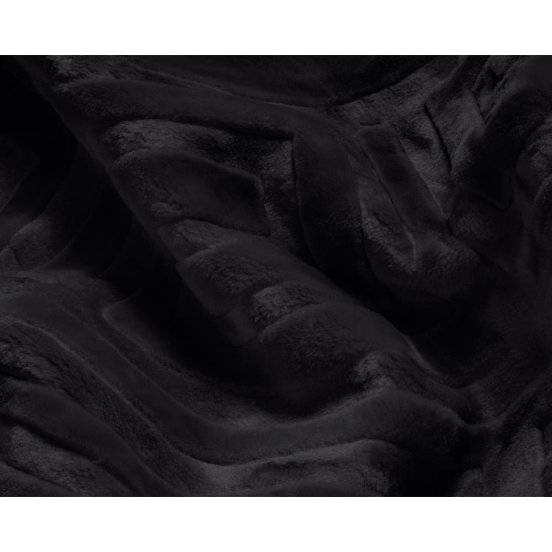  Fløjlsblødt og lækkert Fleece Blanket Zeta Sort fra MyTrendyHome.dk