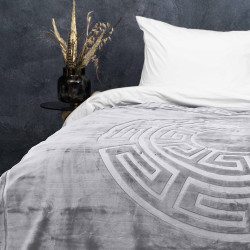 Fløjlsblødt og lækkert Fleece Blanket Zeta Grå, fra MyTrendyHome.dk