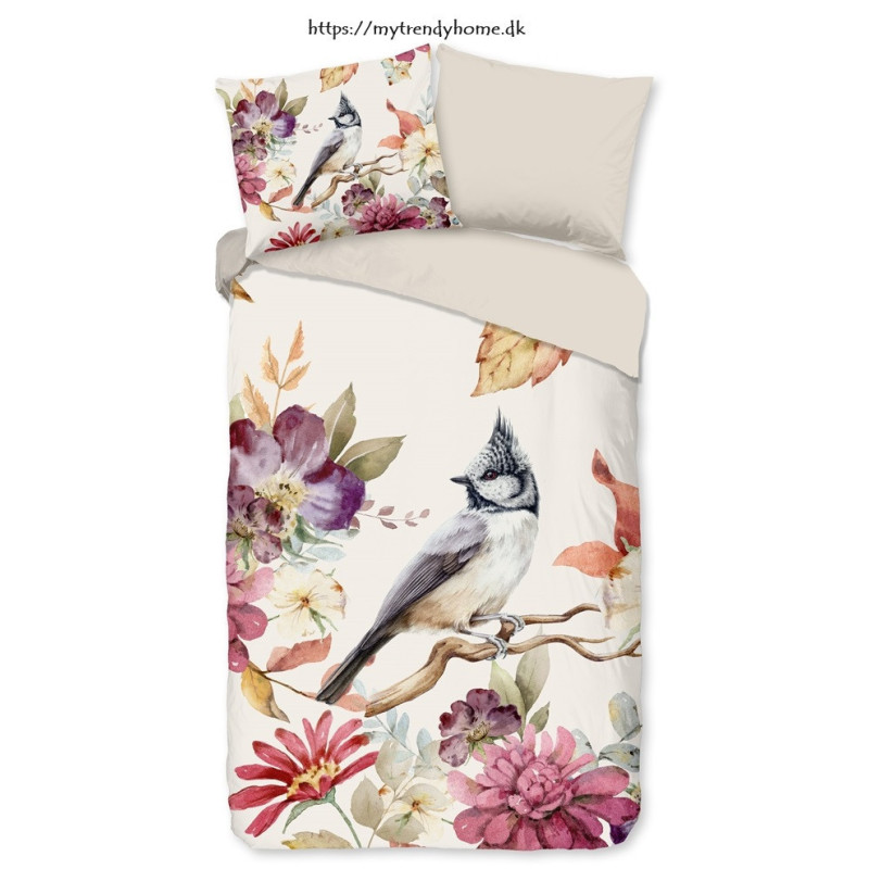 Sengesæt Inga for voksne og børne med lille fugle fra MyTrendyHome.dk
