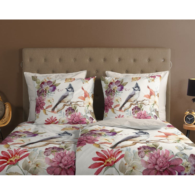 Sengesæt Inga for voksne og børne med lille fugle fra MyTrendyHome.dk