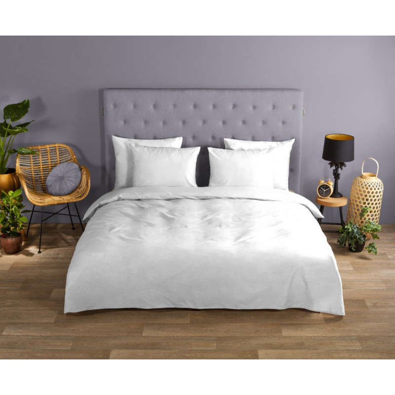 0270.Sengesæt Unicolor Good Morning cotton easy care White fra MyTrendyHome