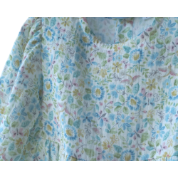 Sommerkjole i muslin / gauze , blå 100% bomuld fra Tom&Lisa