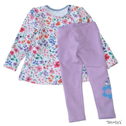 Sweatshirt, 100% bomuld, Loose Fit, Mønster: Blomstre, fra Tom&Lisa