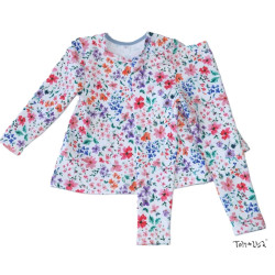 Sweatshirt, 100% bomuld, Loose Fit, Mønster: Blomstre, fra Tom&Lisa