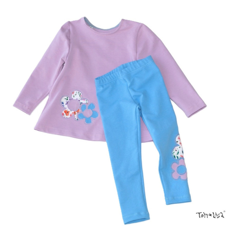 Sweatshirt, 100% bomuld, Loose Fit, Mønster: Blomstre, fra Tom&Lisa