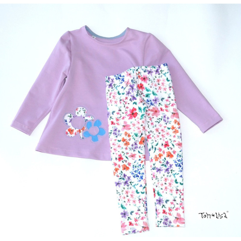 Sweatshirt, 100% bomuld, Loose Fit, Mønster: Blomstre, fra Tom&Lisa