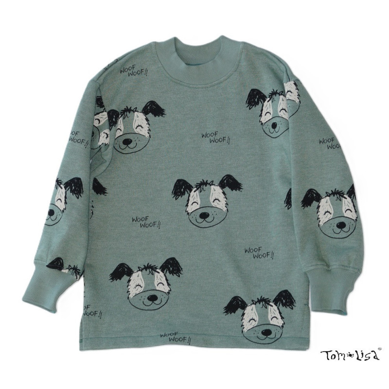 Sweatshirt, mørk mynte fremstillet af Isoli melange i Denmark.