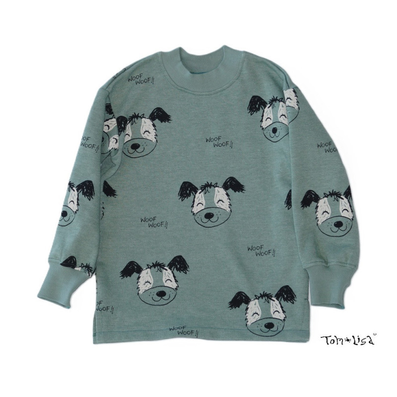 Sweatshirt, mørk mynte fremstillet af Isoli melange i Denmark.