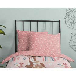 Børnesengetøj Bibi i bomuld med  sjove dyr fra MyTrendyHome.dk