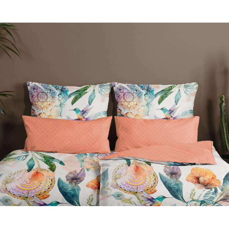 Bomuldssatin sengetøj Bernice med mandala ornament fra MytrendyHome.dk