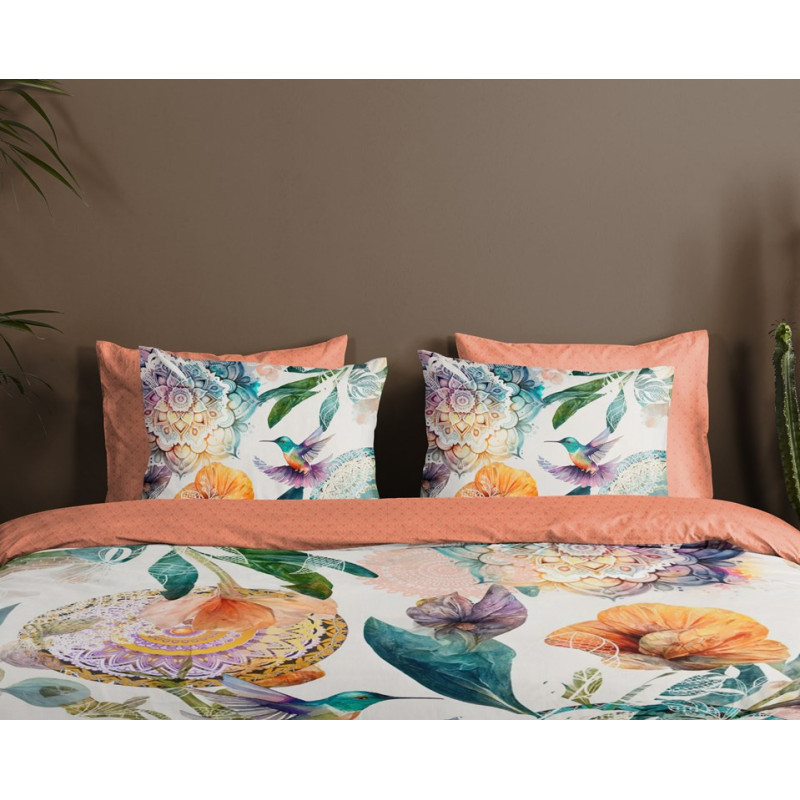 Bomuldssatin sengetøj Bernice med mandala ornament fra MytrendyHome.dk