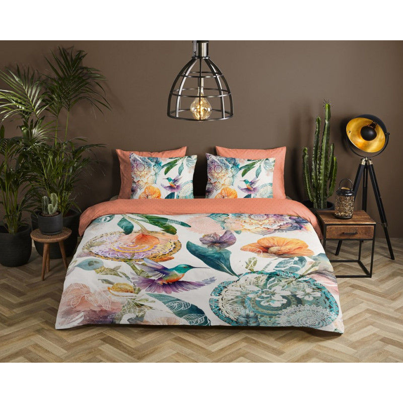 Bomuldssatin sengetøj Bernice med mandala ornament fra MytrendyHome.dk