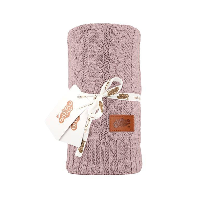 Strikket tæppeblanket til børn i bomuld bamboo fra MytrendyHome.dk