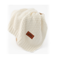 Strikket tæppe/blanket til børn i bomuld/ bamboo fra MytrendyHome.dk