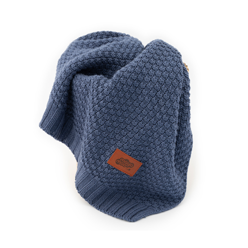 Strikket tæppe/blanket til børn i bomuld/ bamboo fra MytrendyHome.dk