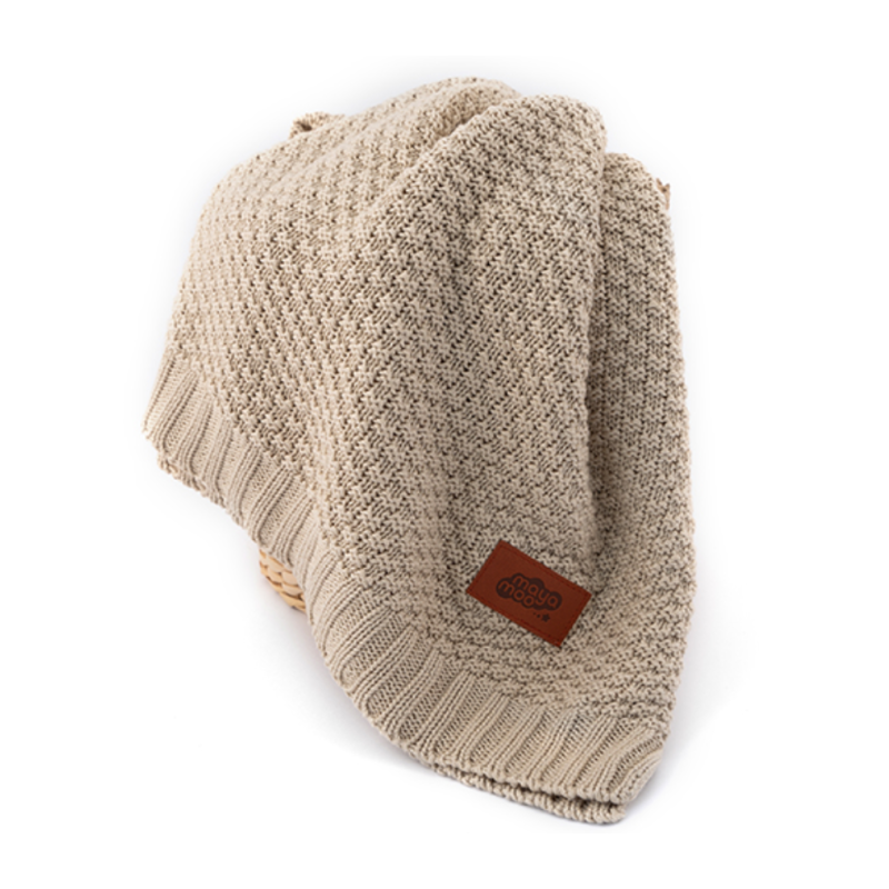 Strikket tæppe/blanket til børn i bomuld/ bamboo fra MytrendyHome.dk
