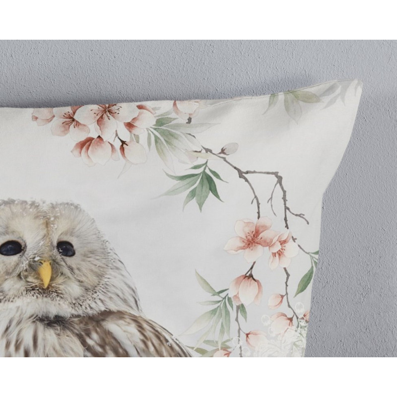 Flonel sengesæt Omaira med mandala og ugle fra MyTrendyHome.dk