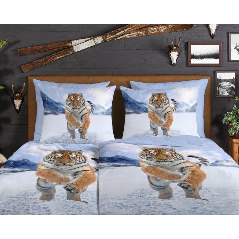 Flonel Sengesæt Zelda med Tiger fra MytrendyHome.dk