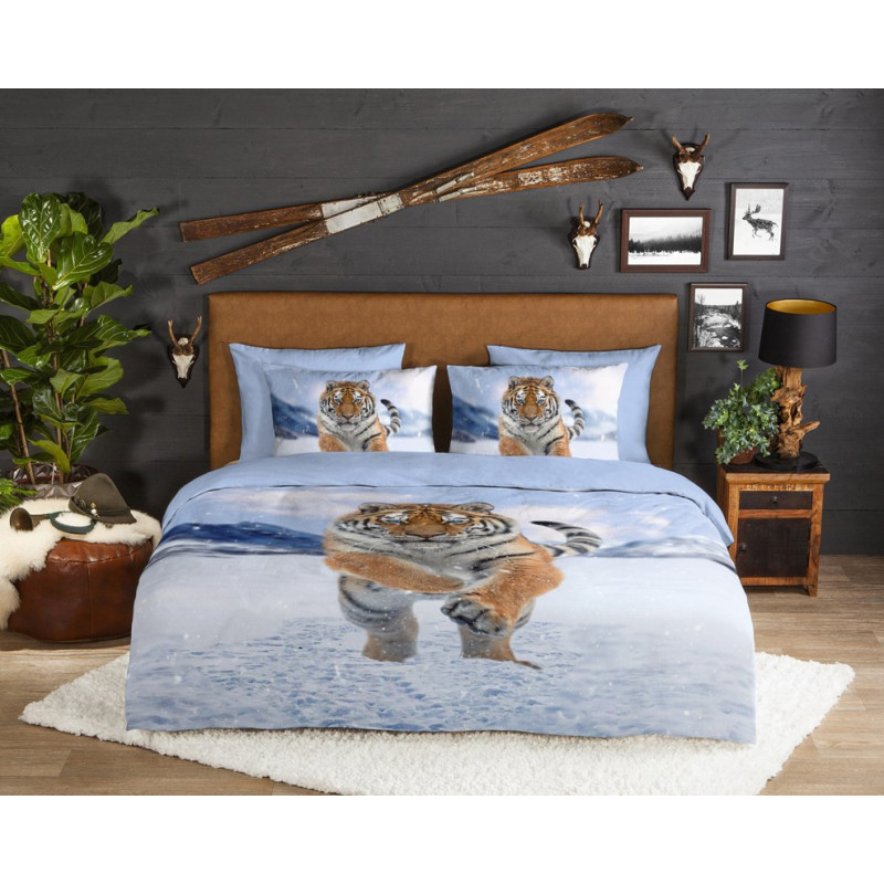 Flonel Sengesæt Zelda med Tiger fra MytrendyHome.dk
