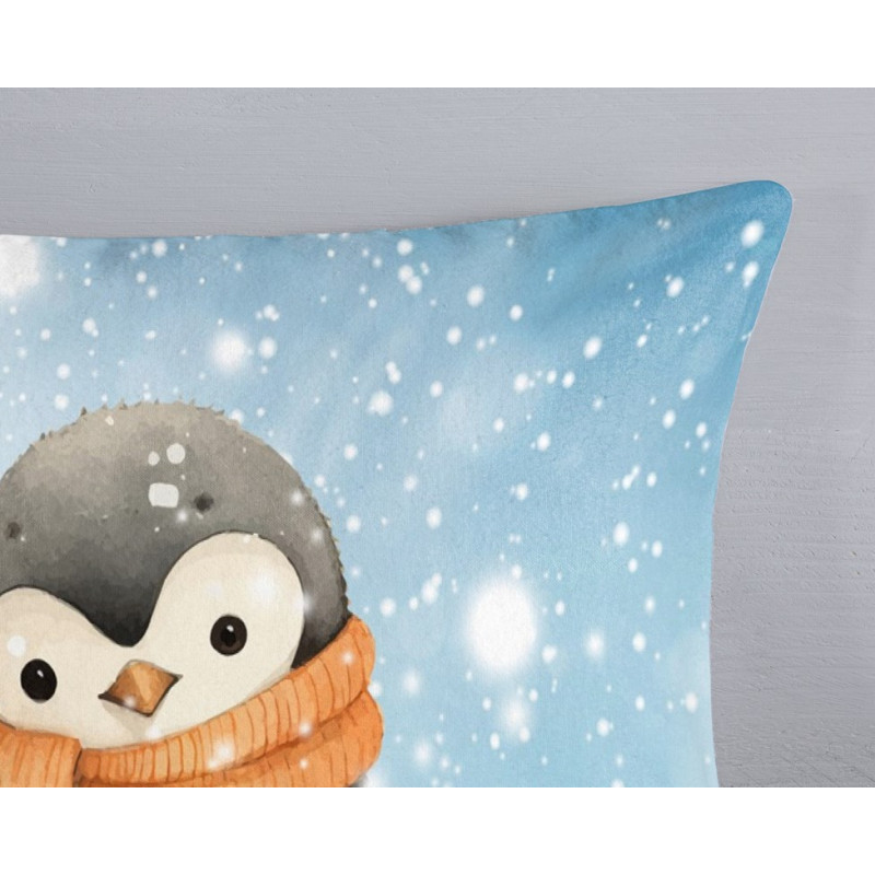 Flonel sengesæt Pingi med Pingvin fra MyTrendyHome.dk